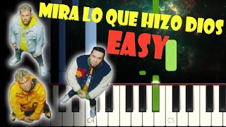 Redimi2 Alex Zurdo Funky  Mira lo que hizo Dios  Piano Tutorial Fácil [upl. by Sarat]