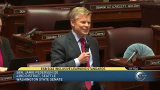 Sen Jamie Pedersen speaks on SB 5462 requiring LGBTQ history perspectives in curriculum [upl. by Vey]