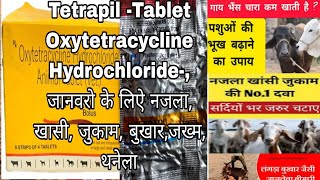 Oxytetracycline Hydrochloride Tablets Tetrapil tablets for Animal Use जानवरो मे उपयोग ली जाने वाली [upl. by Ajiak]