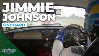 Full race onboard Jimmie Johnson and Dario Franchitti race Aston Martin DB4 GT at Goodwood [upl. by Jahdiel647]