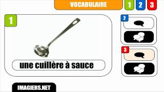 HD French vocabulary  Une cuillère à sauce [upl. by Cindra]