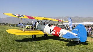 Boeing A75N1 Stearman Take Off  Landing amp Low Pass [upl. by Muirhead149]