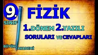 9Sınıf Fizik Dersi 1Dönem 2Yazılı Soruları Ve Çözümleri [upl. by Ardussi]