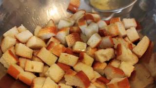 How to Make Croutons  Garlic Parmesan Croutons Recipe [upl. by Solly]