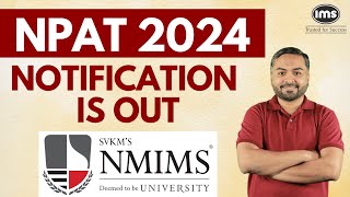 NMIMS NPAT 2024 Notification is Out  Eligibility Exam Pattern Important Dates  NPAT Exam Update [upl. by Aihsyla887]