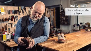 Velourslederschuhe richtig reinigen und pflegen [upl. by Gipps]