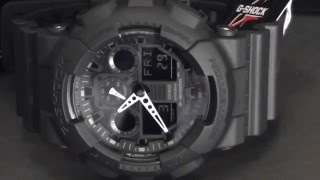 2S Time  CASIO GShock GA1001A1 Velocity Indicator XLarge Series [upl. by Eesdnil]