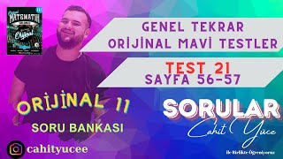 Orijinal Yayınları 11 Sınıf Soru Bankası l TRİGONOMETRİ GENEL TEKRAR MAVİ TESTLER sayfa 5657 [upl. by Allesiram]