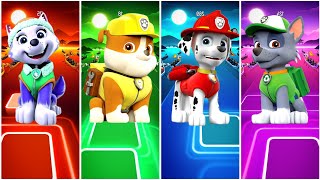 PAW Patrol  Everest 🆚 Rubble 🆚 Marshall 🆚 Rocky  Tiles Hop EDM Rush [upl. by Bonaparte27]