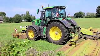 JohnDeere 6R230 mit Claas Disco im Gras [upl. by Daye]