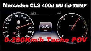 Mercedes CLS 400d 2019 EU 6dTEMP 0200Kmh Tacho POV [upl. by Aineval]