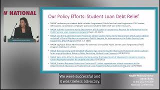 NASW Policy Efforts on Student Loan Debt Relief  National Association of Social Workers [upl. by Rozamond]