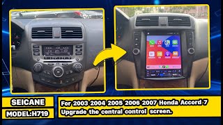 How to install the Honda Accord 7 2003 2004 2005 2006 2007 Carplay Android multimedia HD touchscreen [upl. by Nwahsuq665]