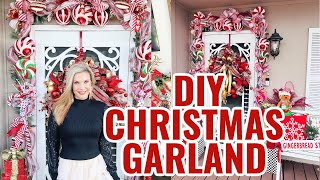 🎄NEW DIY CHRISTMAS GARLAND FRONT PORCH  WREATH BOX quotI Love Christmasquot ep 19 Olivia Romantic Home [upl. by Ydnamron]