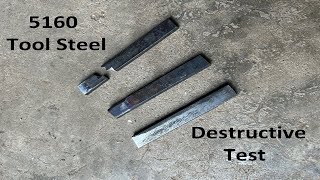 5160 Tool Steel Destructive testing [upl. by Lenox]