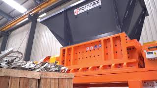 FORNNAX SRSeries Primary Shredder SR100 Aluminium Scrap Shredding to 50 mm Shred [upl. by Ingvar]