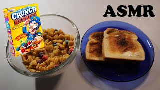 CAPN CRUNCHS CRUNCH BERRIES amp TOAST ASMR MUKBANG [upl. by Ahsenroc]