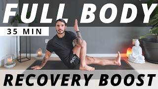 35 Min Full Body Yoga Stretch Routine to Boost Recovery [upl. by Seabrook]