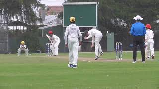 Cricket match highlights Ray Sutton Shield Adelaide vs Glenelg cricket club batting [upl. by Lanahtan]