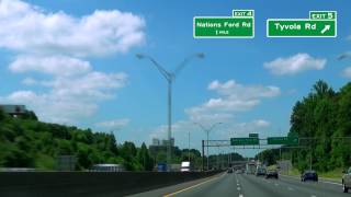 I 77 South Charlotte NC Mile 13 to Mile 0 [upl. by Drew]