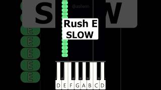 Rush E  SLOW Piano Tutorial [upl. by Otiv663]