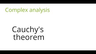 Complex analysis Cauchys theorem [upl. by Ailero675]