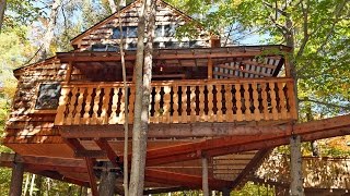 NEW HAMPSHIRE CHRONICLE Tiffany Hill Treehouse Vacation Rental in Sunapee New Hampshire [upl. by Wallraff]