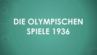 Die Olympischen Spiele 1936 einfach und kurz erklärt [upl. by Havot]