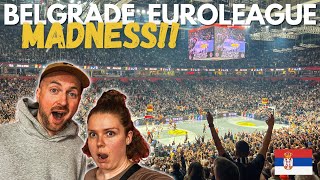 FIRST TIME AT CRAZY SERBIAN BASKETBALL EUROLEAGUE MATCH  BELGRADE TRAVEL VLOG 2024 [upl. by Brandie]