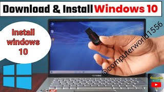 How to Install windows 10 from USB  Windows 10 installation step by step 2024 in hindi [upl. by Karin]