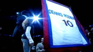 Dennis Rodman Retire No10 Jersey Pistons 2 [upl. by Herzel]