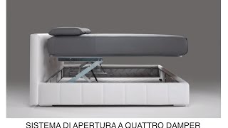 Letto matrimoniale con sistema di apertura a quattro damper [upl. by Merci]