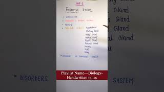 Endocrine system  Unit9  Biology  General Science  Handwritten notes  An Aspirant [upl. by Namlaz]