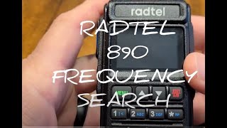 RADTEL 890 Frequency search mode [upl. by Yuri]