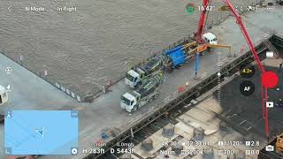 New Demerara Harbour Bridge Construction PART 2 4152024 demeraraharbourbridge westbankguyana [upl. by Gabrila]