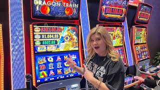 I Won BIG on the NEW Dragon Train Slot Machines MUST SEE [upl. by Prosperus]