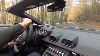 Lamborghini Huracan Evo 2020 POV  Mountain road  Chasing aventador 488s and 650s [upl. by Ailahtan]