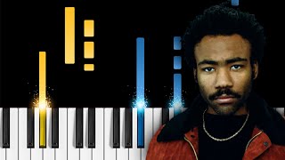 Childish Gambino  Redbone  Piano Tutorial [upl. by Horsey143]