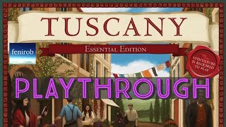 Viticulture Tuscany Essential Edition Board Game  Playthrough [upl. by Akim216]