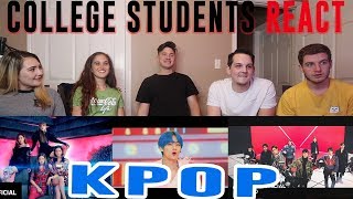 COLLEGE STUDENTS REACT TO KPOP FOR FIRST TIME BTS BLACKPINK EXO  NONKPOP FANS REACT [upl. by Graybill813]