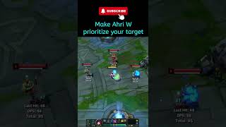 League of legends Make Ahri W prioritize your target leagueoflegendstips ahri [upl. by Riebling]