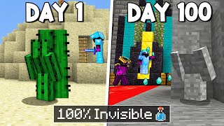 I Survived 100 Days Inside a Hidden Minecraft Base [upl. by Albertina]