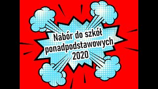 Cz1 Nabór elektroniczny do szkół ponadpodstawowych 2020 Instrukcja rekrutacja punktacja i dokumenty [upl. by Orna]