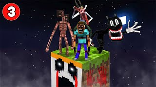 Minecraft One Block but its EVERY HORROR CREATURE [upl. by Zacarias689]