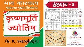 भाव कारकत्व ज्ञात करने की सरल विधि K P Astrology Lecture 3 [upl. by Ulberto]