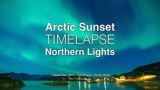 Sommarøy Timelapse  Sunset and Northern Lights in 4K [upl. by Tedmund]