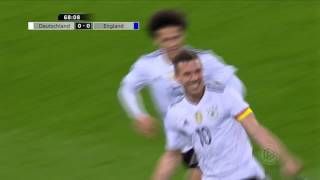 22032017 Deutschland  England Podolski Tor [upl. by Stahl]