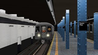 Openbve R68 Q to Coney Island via QBL [upl. by Fey]