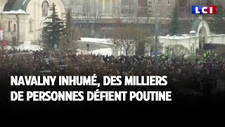 Navalny inhumé des milliers de personnes défient Poutine [upl. by Downing859]