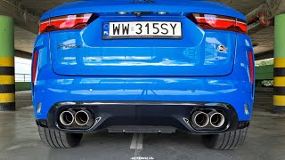 2022 Jaguar FPace SVR exhaust sound revs cold start launch control [upl. by Skees582]